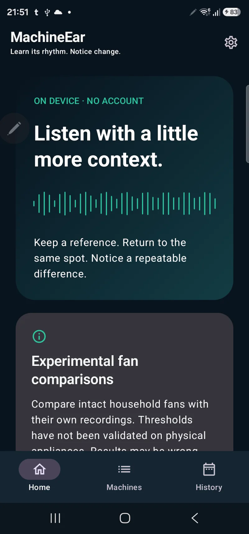 MachineEar — screenshot 2 from Google Play