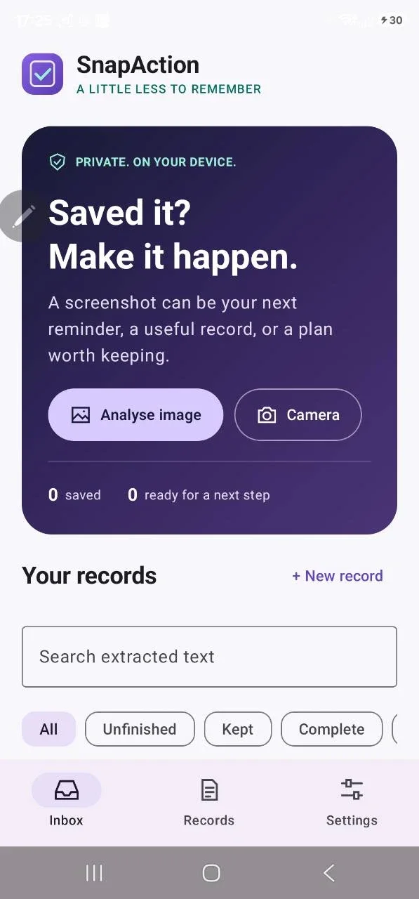 SnapAction — screenshot 1 from Google Play